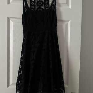 Free People Black Lace Dress